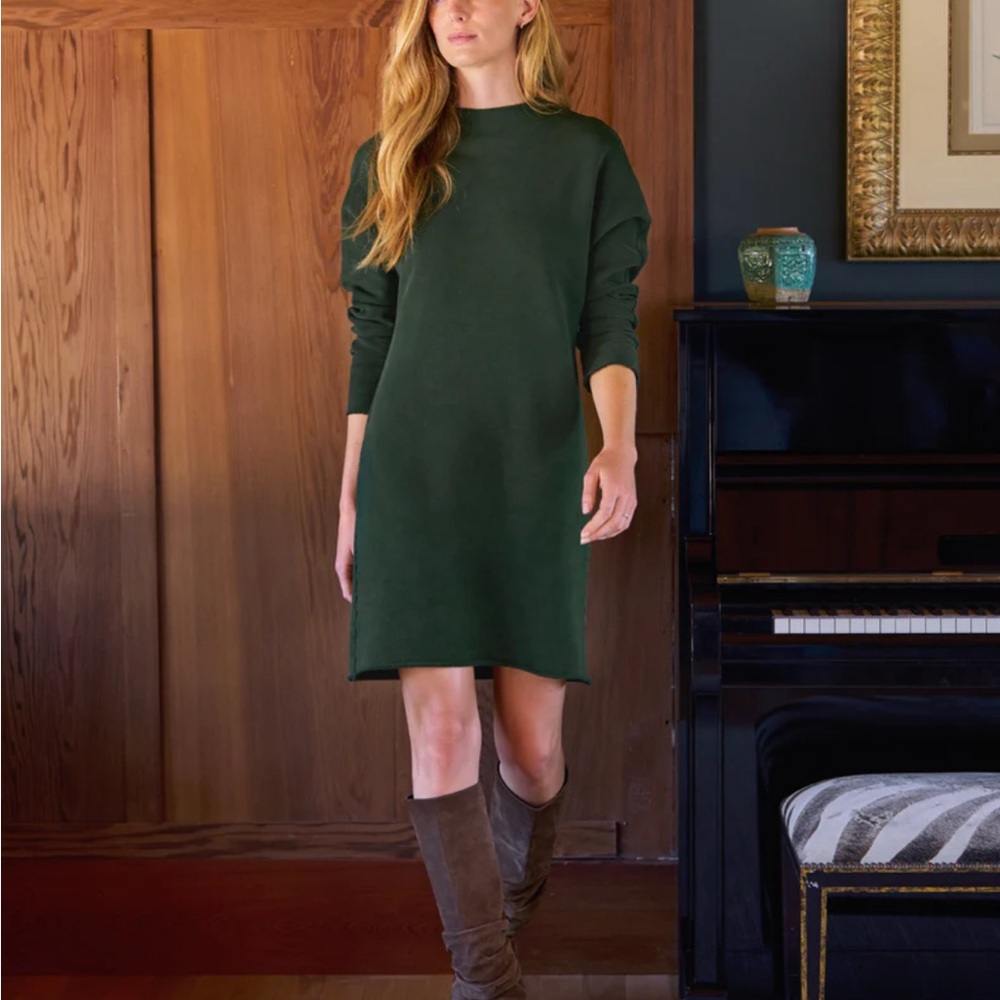 Frank & Eileen Izzie Sweatshirt Dress, Evergreen, Size L
